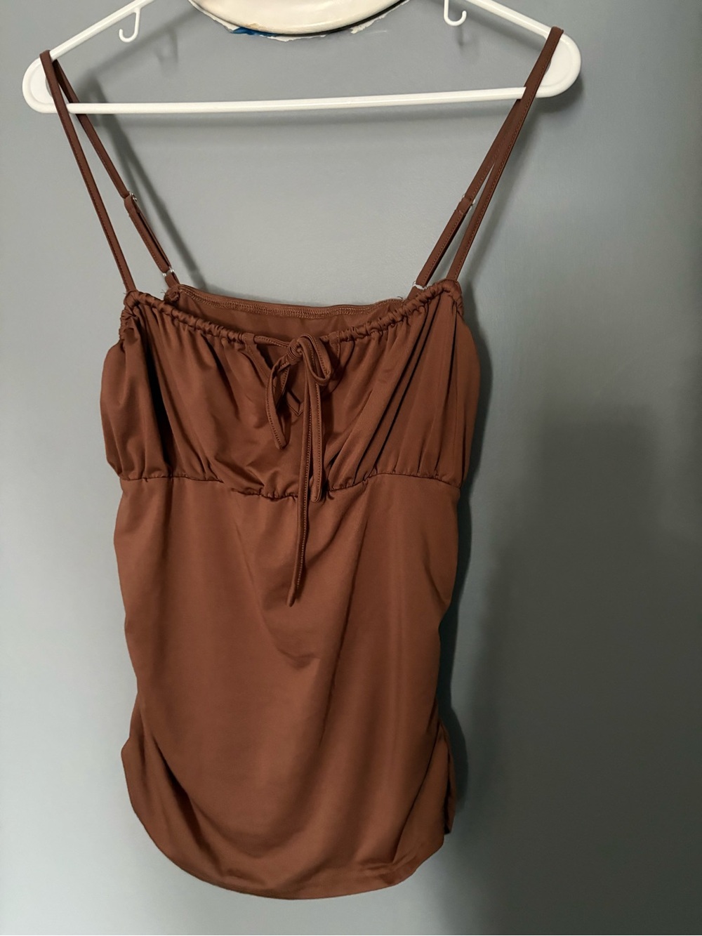Women’s Brown Spaghetti Strap Tank Top